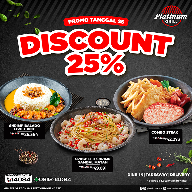 Platinum Grill Discount 25%